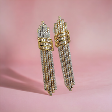 Load image into Gallery viewer, Malaika silver and gold trickle earrings
