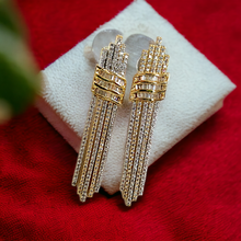 Load image into Gallery viewer, Malaika silver and gold trickle earrings

