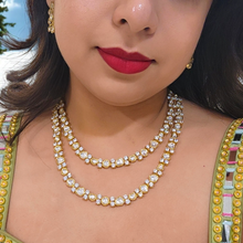 Load image into Gallery viewer, Uncut polki and diamond necklace and earrings set
