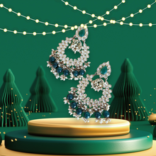 Load image into Gallery viewer, Emerald jhumki chandbali earrings
