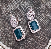 Load image into Gallery viewer, “Vanita Verdant” (Diamond &amp; Emerald Earrings)
