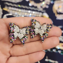 Load image into Gallery viewer, Butterfly earrings- multicolour
