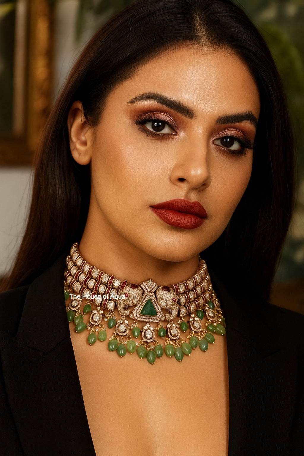 Gajratna Choker (Heritage Emerald Polki Choker)