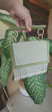 Load and play video in Gallery viewer, Pearl tassels bag- green
