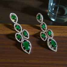 Load image into Gallery viewer, Emerald Zenith earrings
