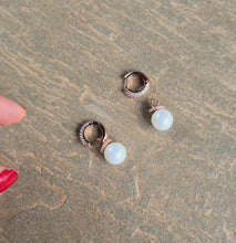 Load and play video in Gallery viewer, Detachable pearl and diamonté earrings
