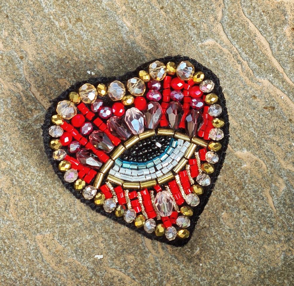 Heart brooch