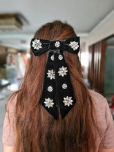 Load image into Gallery viewer, Elsa black diamonté hair clip
