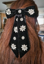 Load image into Gallery viewer, Elsa black diamonté hair clip
