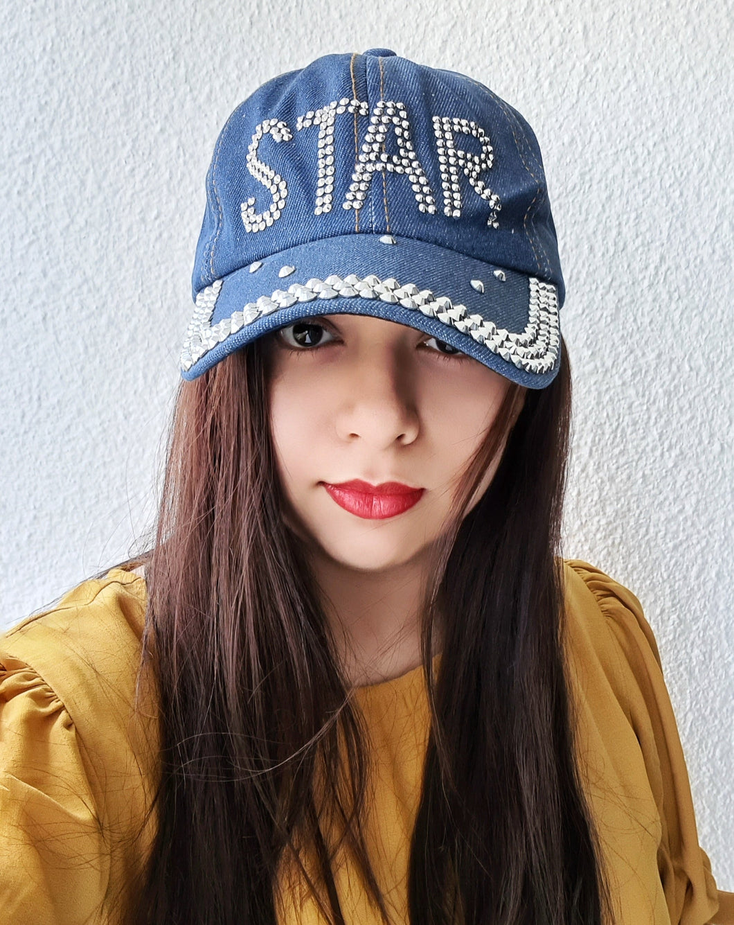 Denim star cap