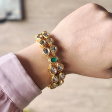 Load image into Gallery viewer, 2 line Kundan bracelet
