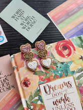 Load image into Gallery viewer, Triple heart earrings
