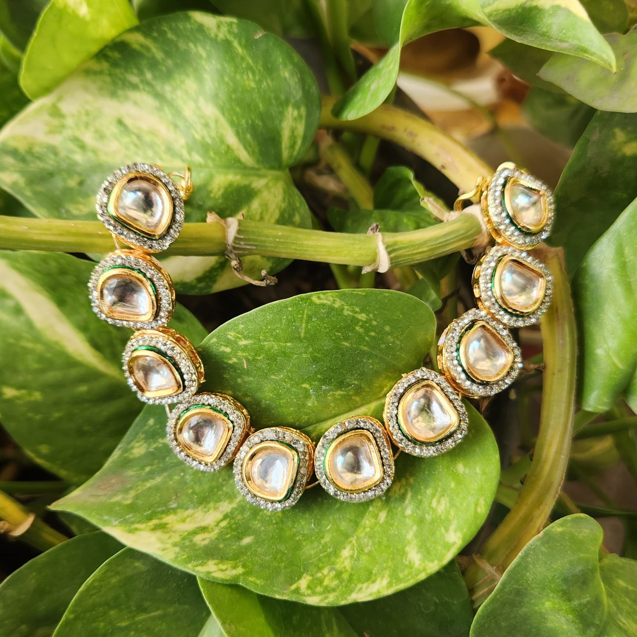 Martha Polki And Diamond Minimal Bracelet – Tyaani Jewellery LLP