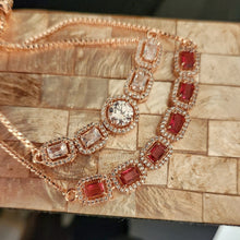 Load image into Gallery viewer, Solitaire rose gold diamond Bracelet
