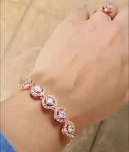 Load and play video in Gallery viewer, Diamond bracelet- rose gold
