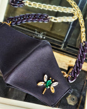 Load image into Gallery viewer, Bee black mask and chain set
