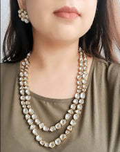 Load image into Gallery viewer, Classic 2 lines uncut polki mala
