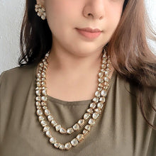 Load image into Gallery viewer, Classic 2 lines uncut polki mala
