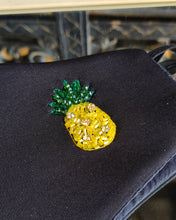 Load image into Gallery viewer, Pineapple black mask with mask chain
