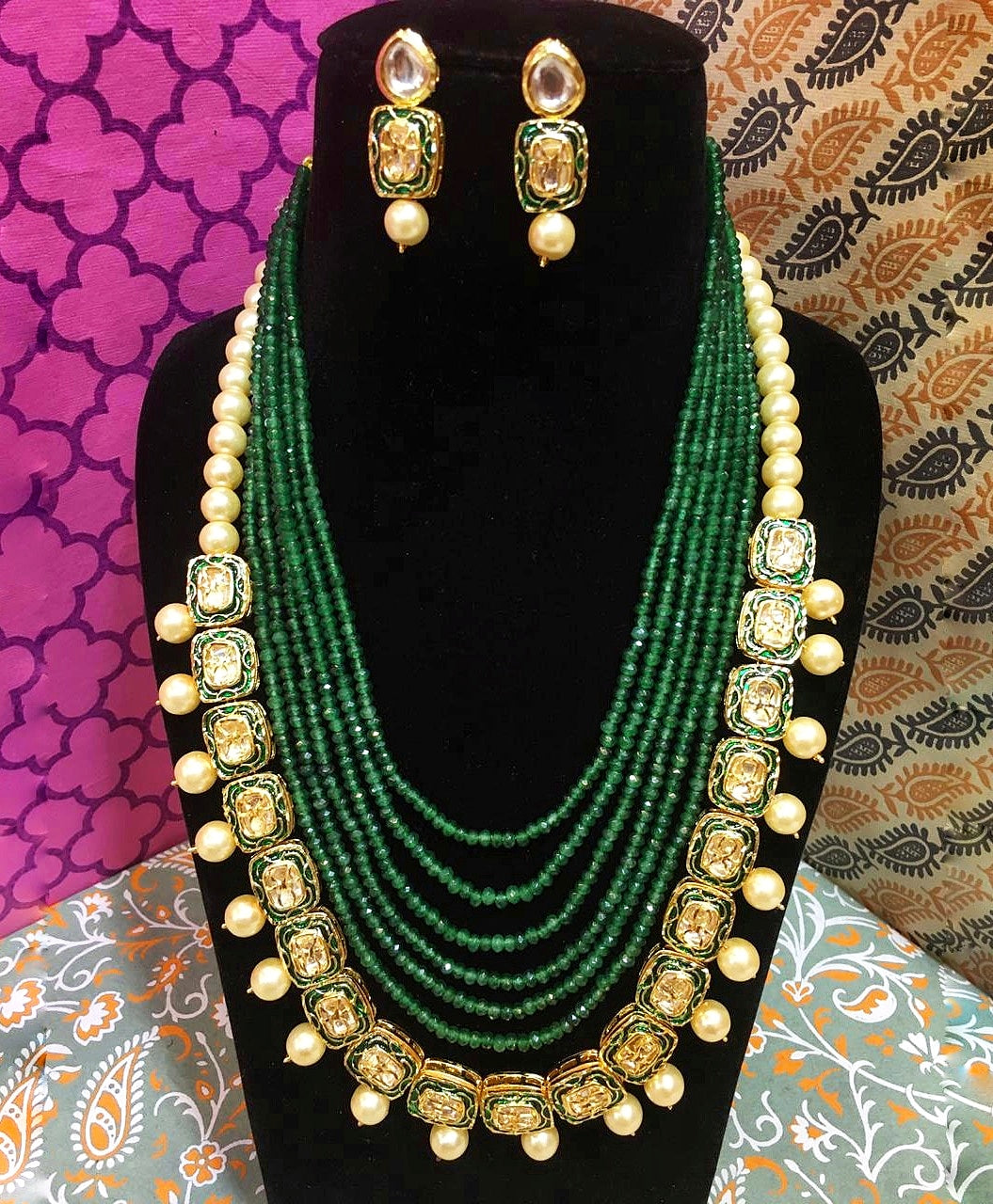 Bridal 7 layered onyx set
