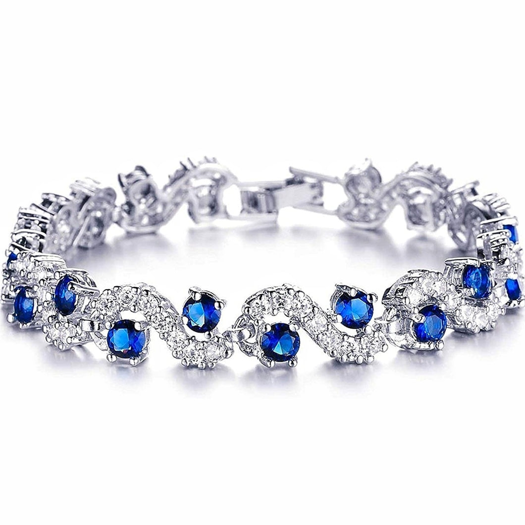Blue Sapphire Crystal diamond Bracelet