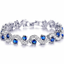 Load image into Gallery viewer, Blue Sapphire Crystal diamond Bracelet
