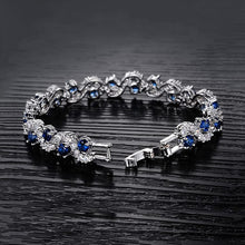 Load image into Gallery viewer, Blue Sapphire Crystal diamond Bracelet
